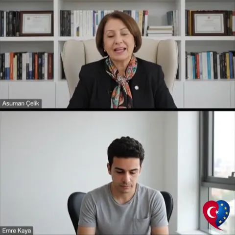 Türk psikologla evden yapılan online terapi görüşmesinden bir kesit